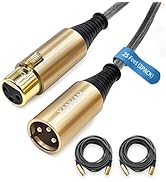 XANHAM XLR Cable 25 Feet/8 Meter 2 Pack 3 Pin Microphone Female to Male Balanced Shielded Cable, ...