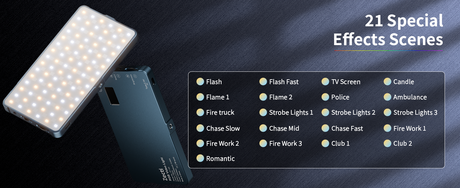 metallic led selfie light