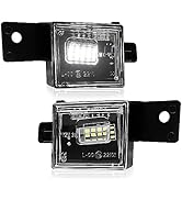 LESAUCE Full LED License Plate Light Lamp Assembly Fit for 2014-2023 Chevy Silverado GMC Sierra 1...
