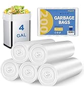 Small Trash Bags, Magesh 4 Gallon Trash Bag/Small Garbage Bags, Strong Wastebasket Liners for Bat...