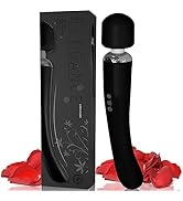 Therapeutic Personal Massager - Handheld Cordless and Powerful Wand - 8 Speeds 20 Vibrating Patte...