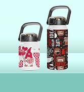 PYD Life Sublimation Water Bottles Sports Jug Blanks 42 OZ White with Portable Handle,Pop Lid and...