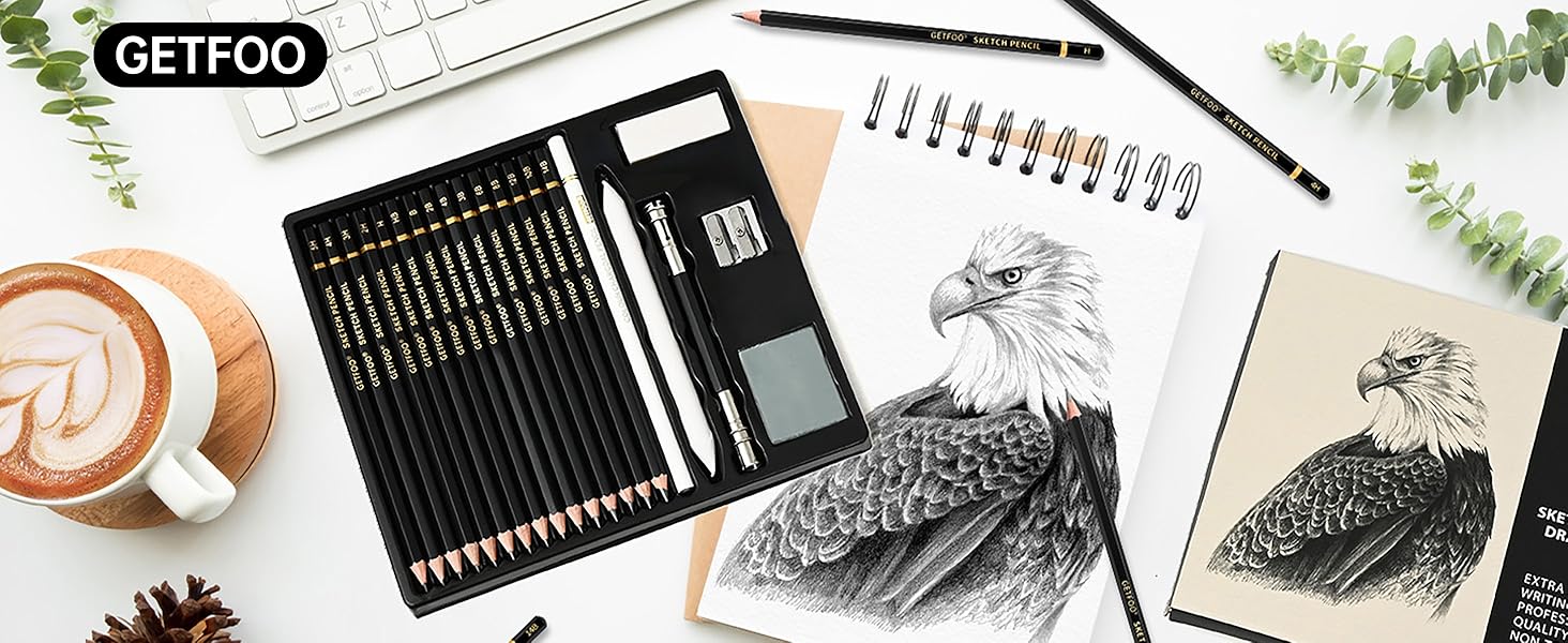 drawing kitgraphite pencils drawing pencils for sketching art pencils art supplies charcoal pencils