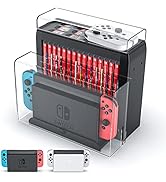 MANMUVIMO Switch Acrylic Dust Game Storage Stand for Nintendo Switch/OLED Multifunctional Storage...