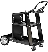 AQNIEGEP Welding Cart Heavy Duty Welding Cart for Tig Mig Welder and Plasma Cutter Welder Cart wi...