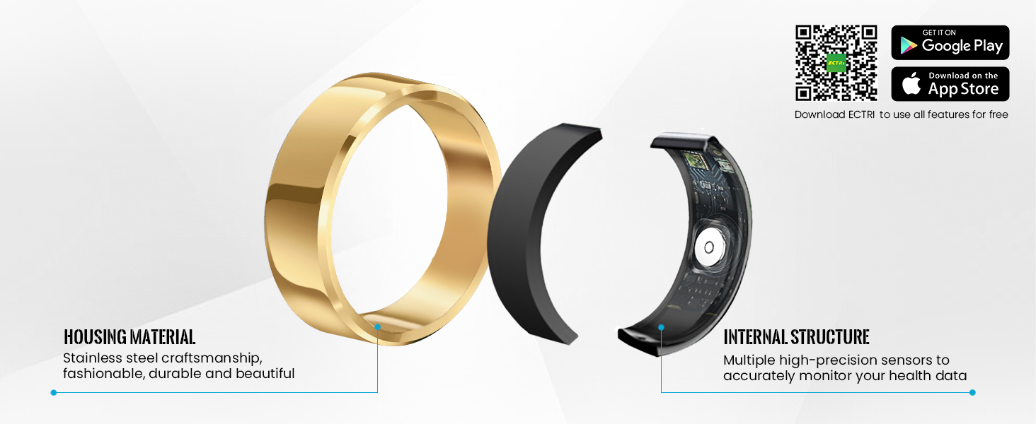 Smart Ring for Women Men Fitness Tracker
