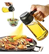 gegewawa Olive Oil Dispenser Bottle for Kitchen, 2 in 1 Oil Dispenser and Oil Sprayer, 17OZ Glass...