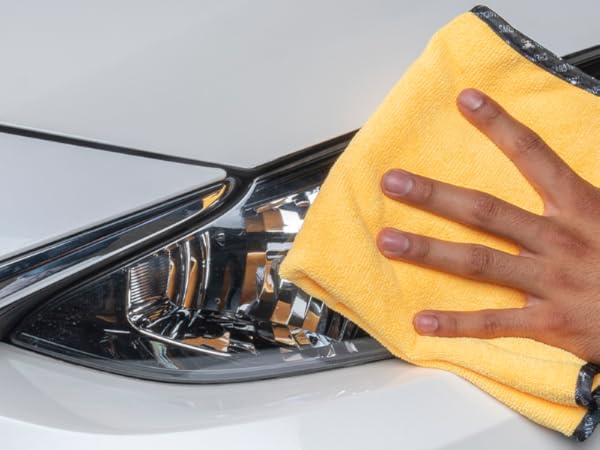 Soft microfiber car towels lift dirt and water safely from paint, glass, and plastic without streaks