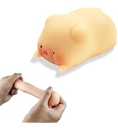 Luckana Stretching Pig Squishys Sand Filled Toys, Stress Relief Animal Toy for Kids Adults