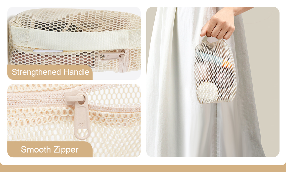 Mesh Travel Toiletry Bag, Transparent Standing Pouch