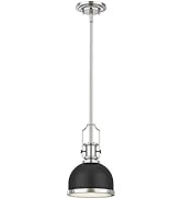 GZBtech Black Dome Pendant Light Fixtures,Modern Hanging Light Over Kitchen Table,Industrial Ceil...