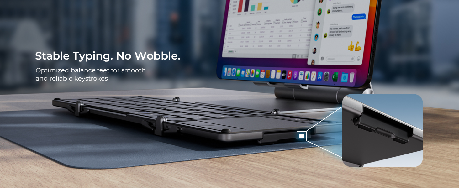 Foldable Keyboard with Touchpad