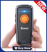 Eyoyo Mini Bluetooth Barcode Scanner: 1D Fast &amp; Accurate Scanning, Wireless &amp; USB Wired Bar Code ...