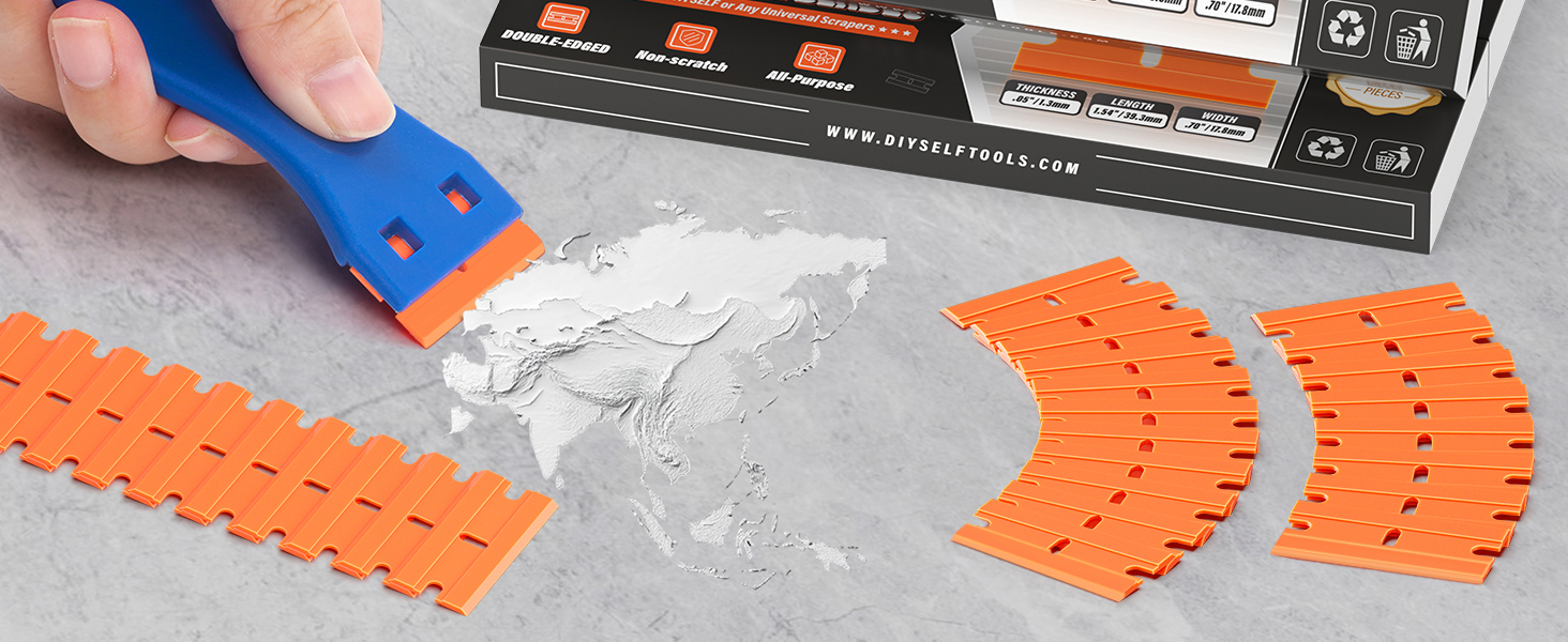 Refill Pack for Plastic Razor Blade Scraper
