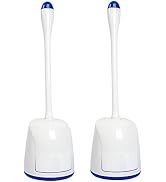 CELOX Toilet Bowl Brush and Holder, Compact Toilet Brush with Breathable Ventilation Stand Base, ...