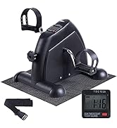 Under Desk Bike Pedal Exerciser, Mini Exercise Bike Portable Peddler Sitting for Seniors with LCD...