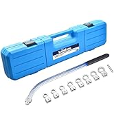 LainKeen 15PCS Auxiliary Idler Belt Tensioner Pulley Tool Kit Universal Serpentine Timing Belt Wr...