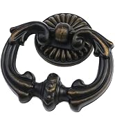Tighall Vintage Antique Bronze Cabinet Pulls French Provincial Single Hole Pull Ring Handles for ...