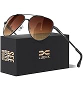 LUENX Aviator Sunglasses for Men Women Polarized Trendy Sun Shades UV 400 Protection