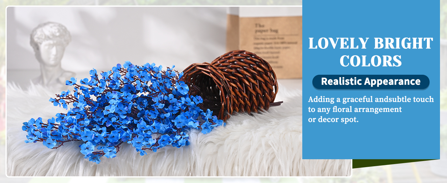 Blue Fake Flowers