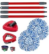 Spin Mop Head,Mop Handle,Base,Brush Compatible with Ocedar RinseClean 2 Tank Spin Mop System,2 Mi...