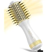 Travel Hair Dryer Brush, 2 Inch Oval Blow Dryer Brush for Short to Medium Hair, Dual Voltage 120-...