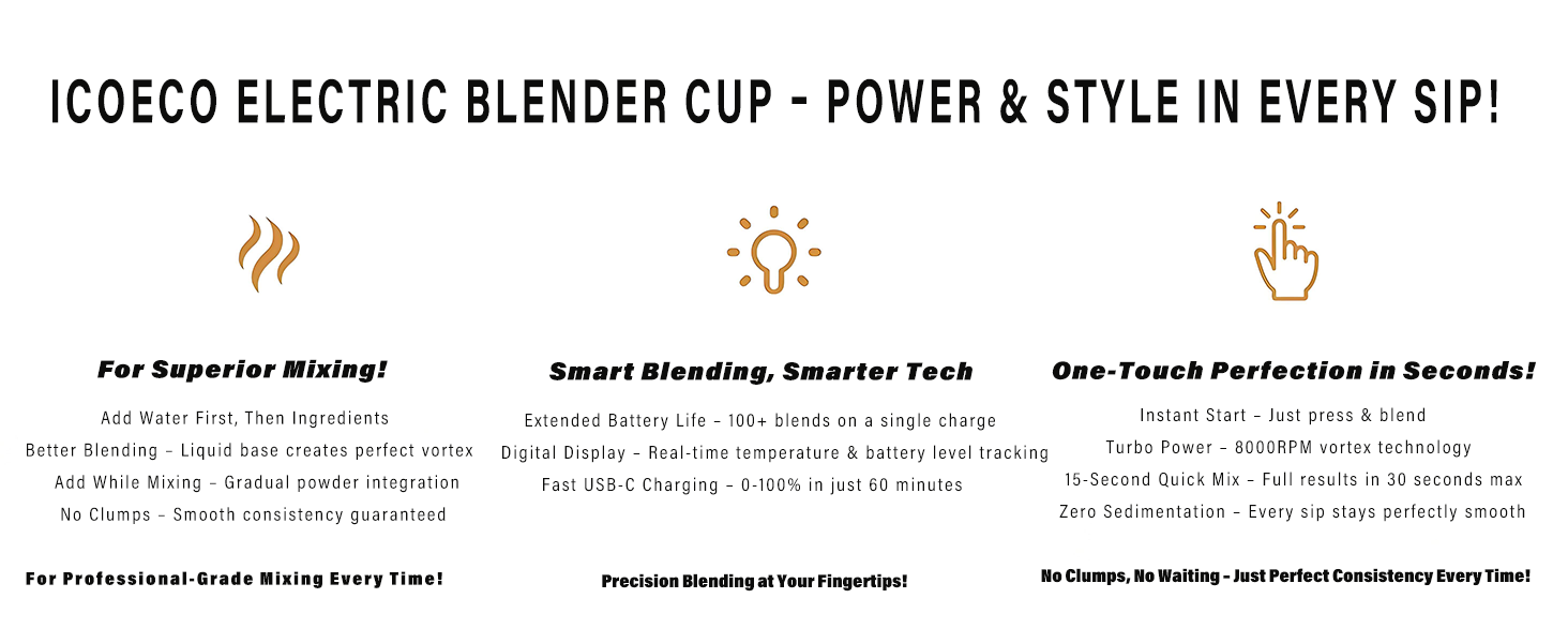 Rechargeable Self Stirring Mug