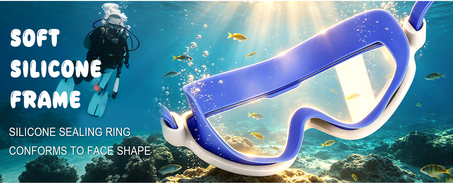 Swim Goggles 2 Pack Anti-Fog Wide View Swimming Goggles for kids 3-15 Youth Boys Girls