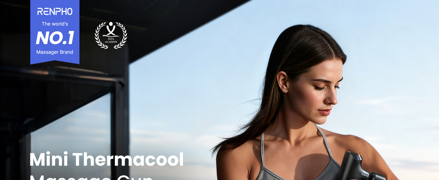 RENPHO Mini Thermacool Massage Gun with heat and cold therapy for post-workout comfort