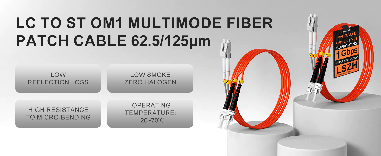 lc to st fiber patch cable multimode
