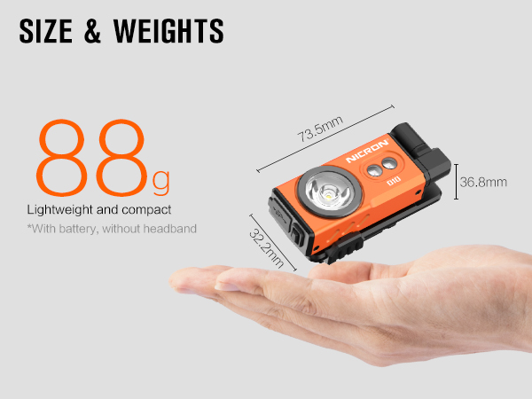 Mini size, lightweight, portable, powerful, pocket-sized, perfect for EDC (Everyday Carry).