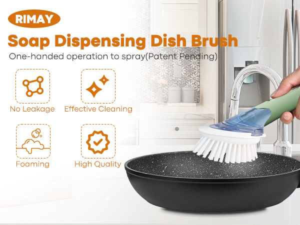 dish brush with soap dispenser