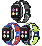 3 Pack Waterproof Silicone Gizmo Watch Band for Kids Compatible with Gizmo Watch 3 2 1/ Gabb Watc...