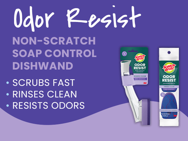 Scotch-Brite Soap Control Odor Resist Heavy Duty Dishwand Module 5e