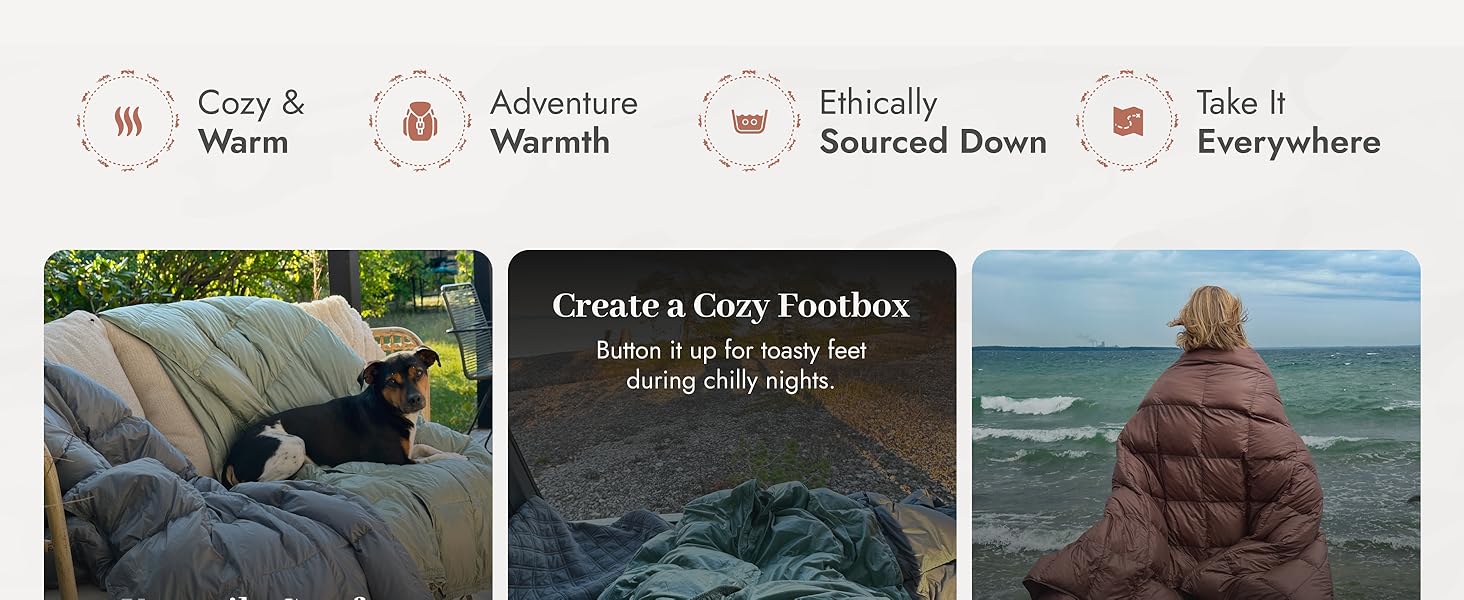 Cozy and warm, ethically sourced, take it everywhere