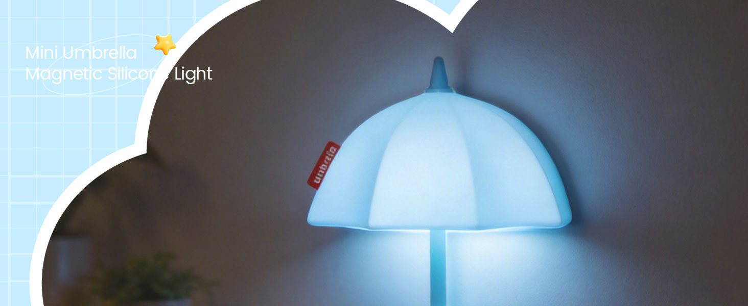 Kids Night Light Blue Umbrella