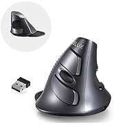 DeLUX Ergonomic Vertical Mouse Wireless, Rechargeable Vertical Mouse, Bluetooth/2.4G Dual Mode, S...
