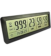 MOSTRUST Digital Countdown Days Timer - Black Upgraded Big 999 Days Count Down Clock with Stand S...