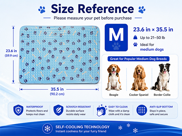 cooling dog mat for large dogs