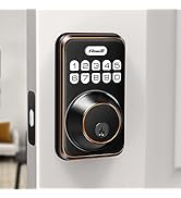 Keyless Entry Door Lock, Zowill Electronic Keypad Deadbolt Smart Lock with Auto Lock, Anti-Peepin...