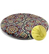Sigmat Memory Foam Seat Cushion Anti-Slip Soft Round Stool Cushion Chair Pad 16 Inch Graphic