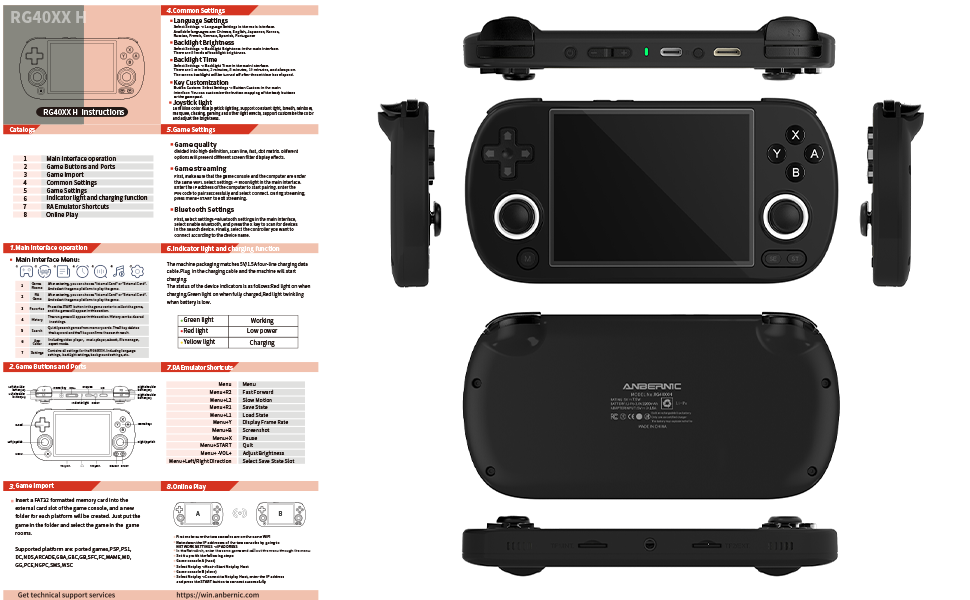 RG40XXH Retro Gaming Consoles with 64G TF Card RG35XX Handheld Game Console