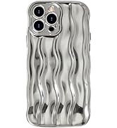 Anuck for iPhone 14 Pro Case Wavy Edge Water Ripple Pattern Design, Cute Wave Curly Frame Shape S...