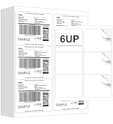 PAPRMA 3-1/3" x 4" Shipping Address Label 2000 Sheets, Laser&amp;Inkjet Printer Label 8.5x11in Printa...