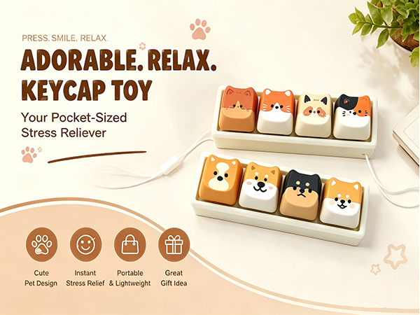 Cute Cat Keyboard Fidget Toy