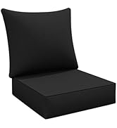 Snubbull Outdoor Deep Seat Cushion Set 24 X 24 X6.5 Inch Splash-Proof &amp; Fadeness Patio Furniture ...