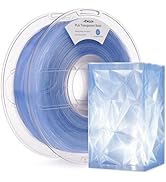 AMOLEN 3D Printer Filament Crystal PLA Translucent 1.75mm, Crystal Blue Clear Printing, Low Warpi...