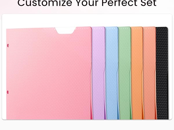 heavy duty 2 pockets folders with writable label for 3 ring holed