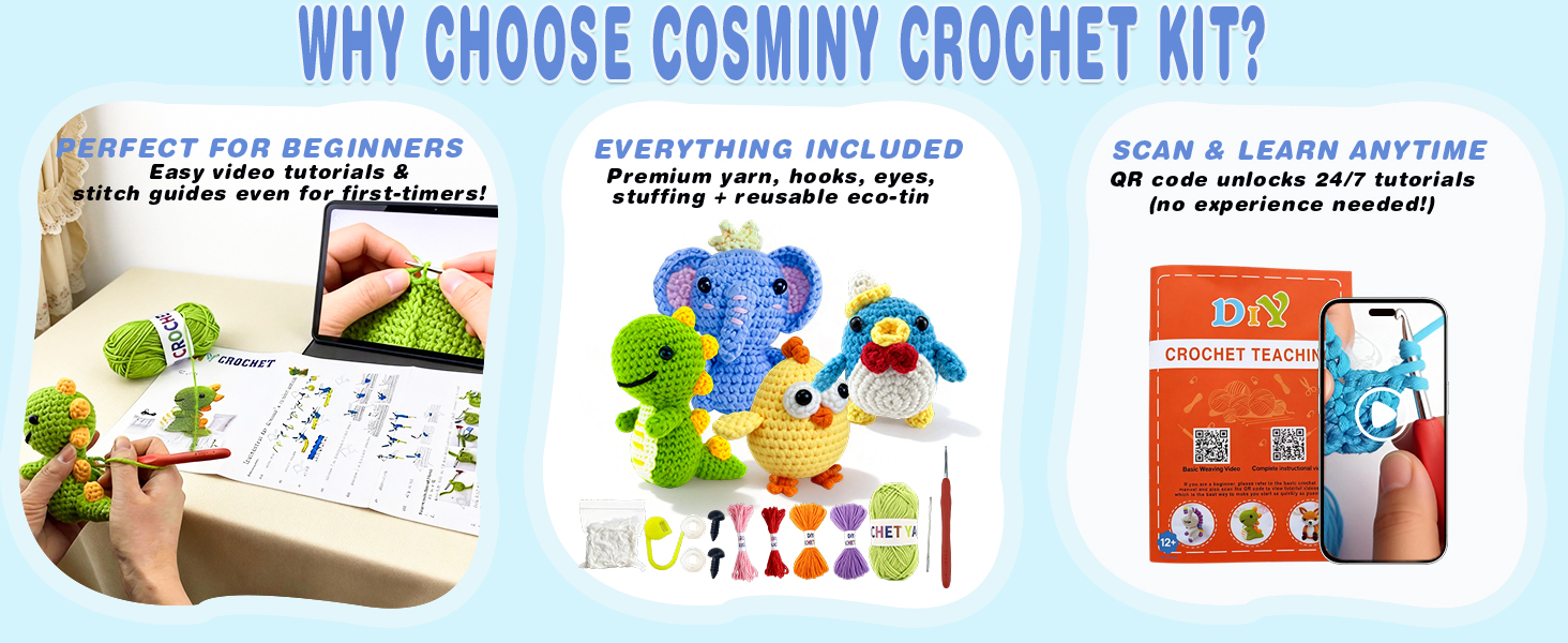 Why choose cosminy crochet kit