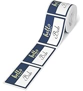 Name Tags for NIIMBOT B21 B1 Label Maker Tape, 50 * 75mm 100 Labels/Roll Blue